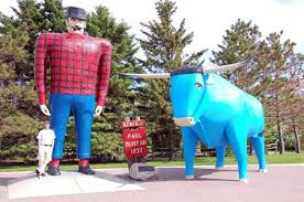 Paul, Babe the Blue Ox, and Little Friend